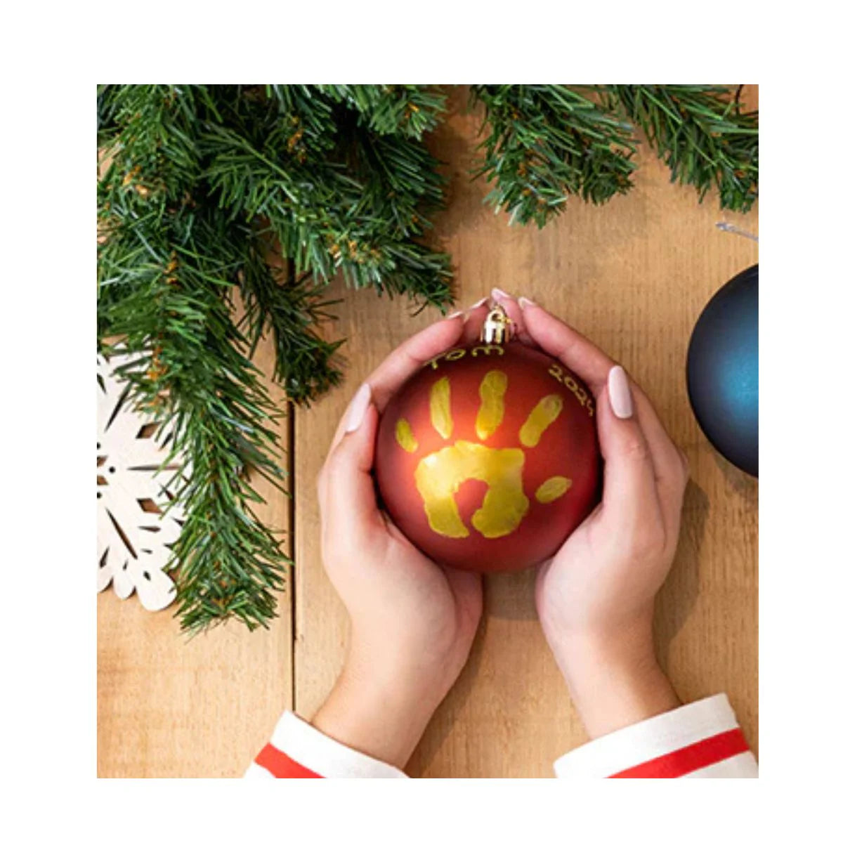 Tiny Love Baby Christmas Ornament Kit – Handprint & Footprint Keepsake - Motherhood