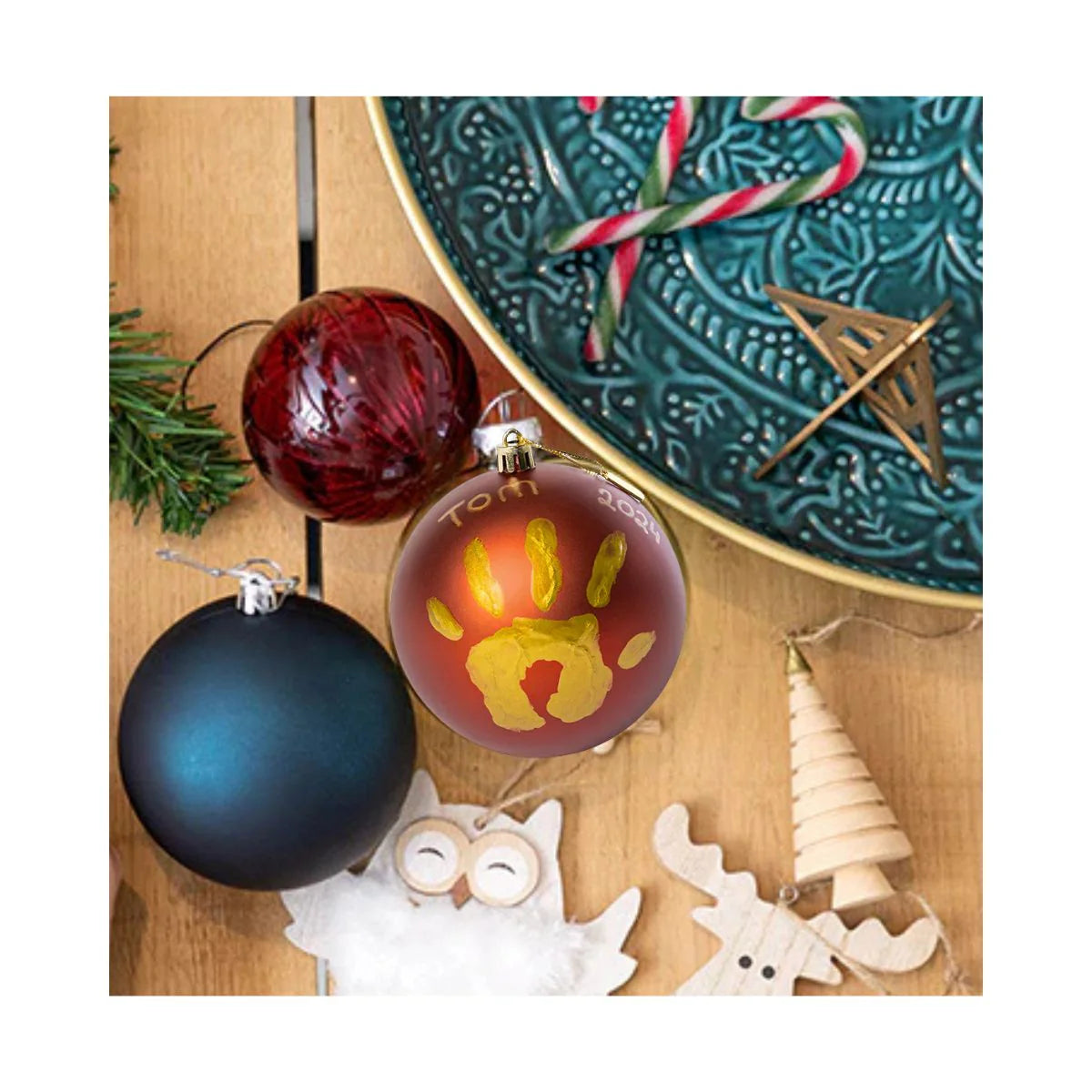 Tiny Love Baby Christmas Ornament Kit – Handprint & Footprint Keepsake - Motherhood