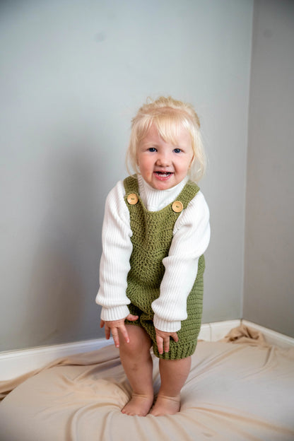 Takara Moon Overside Crochet Dungaree - Motherhood