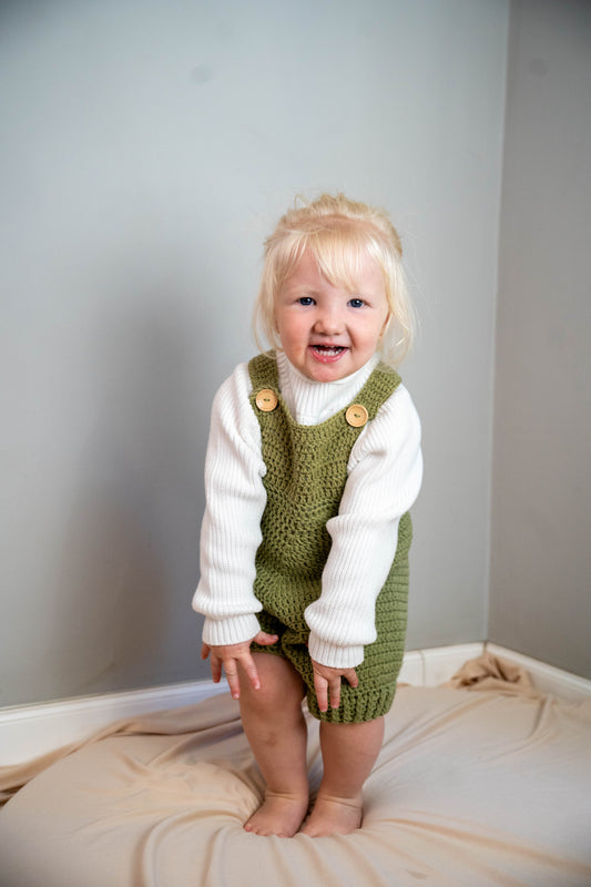 Takara Moon Overside Crochet Dungaree - Motherhood