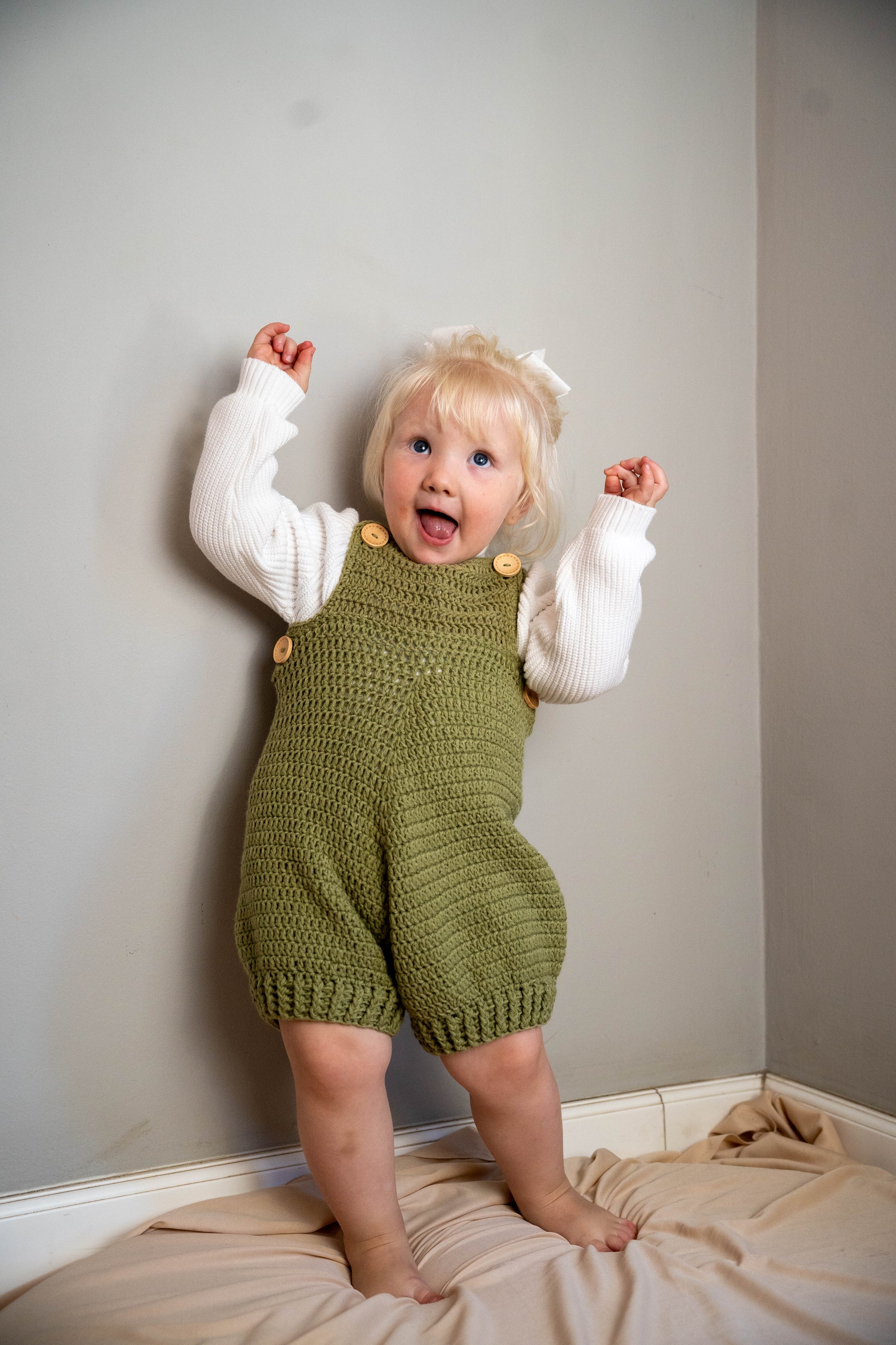 Takara Moon Overside Crochet Dungaree - Motherhood
