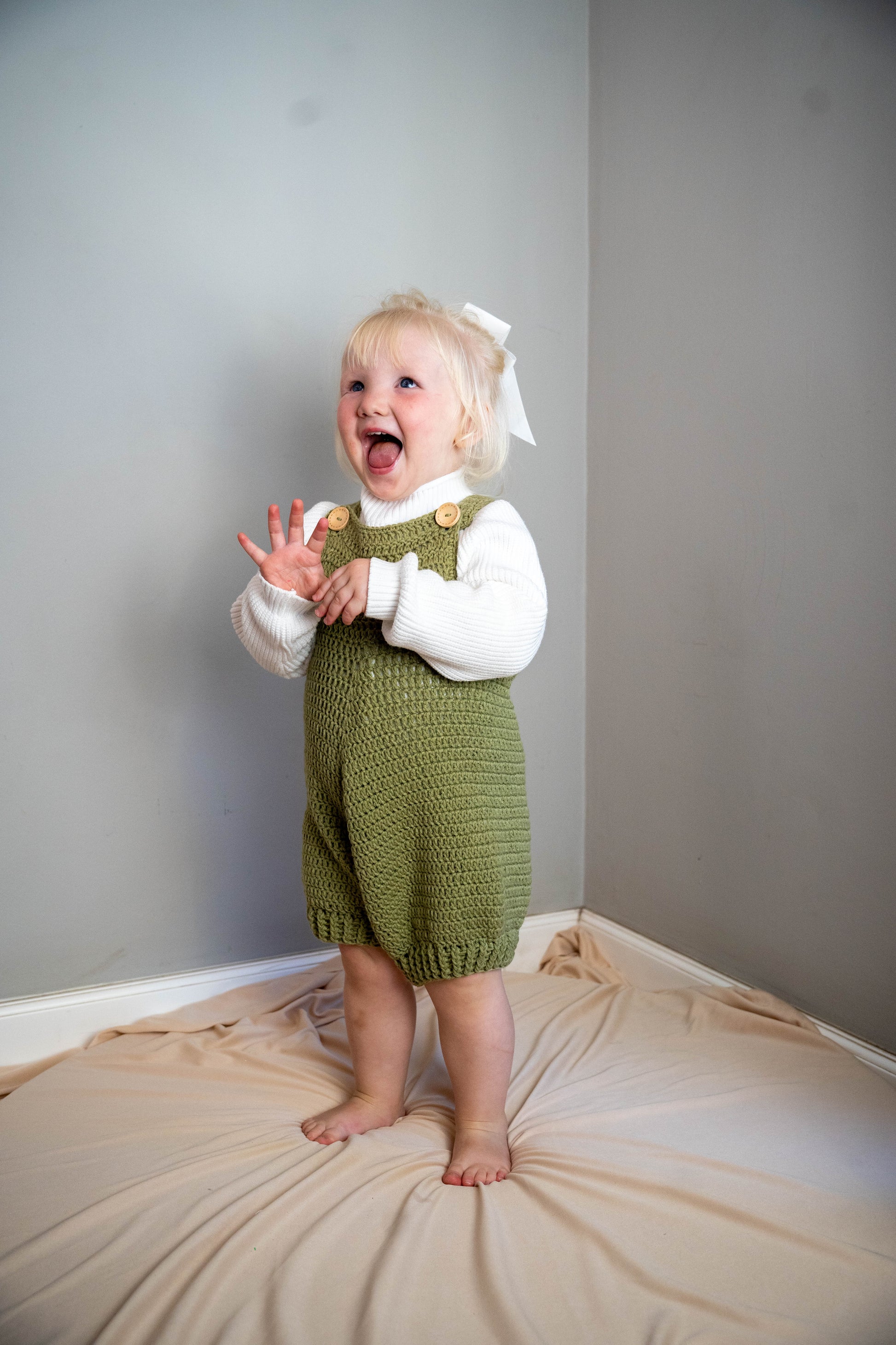 Takara Moon Overside Crochet Dungaree - Motherhood