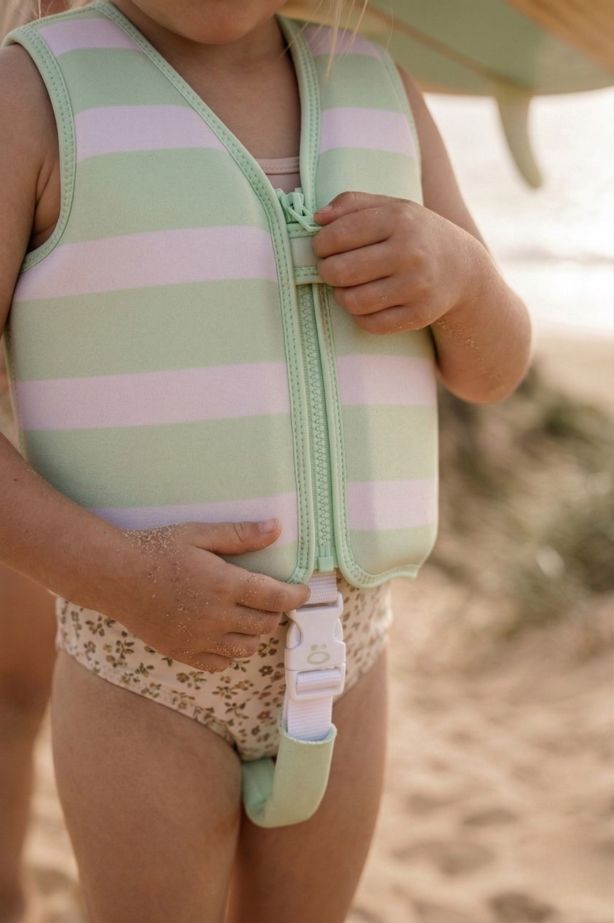 Isla Palmer Stevie Swim Vest – Green Stripe – kids swim vest South Africa