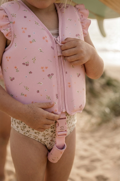 Isla Palmer Lottie Swim Vest – Pink Floral – kids swim vest South Africa