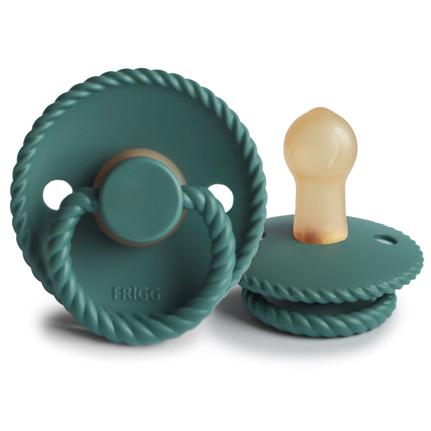 Frigg Rope - Round Latex Pacifier - Vintage Green - Motherhood