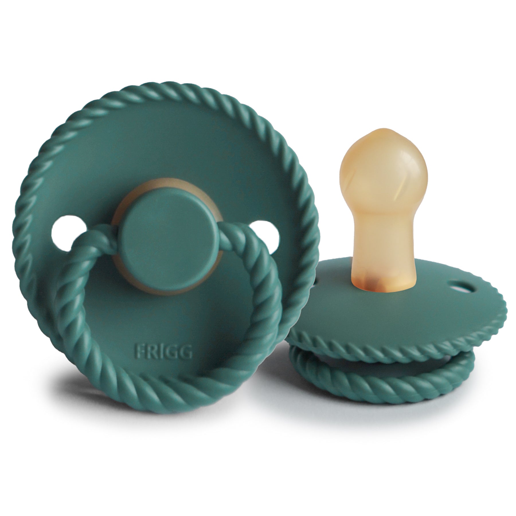 Frigg Rope - Round Latex Pacifier - Vintage Green - Motherhood