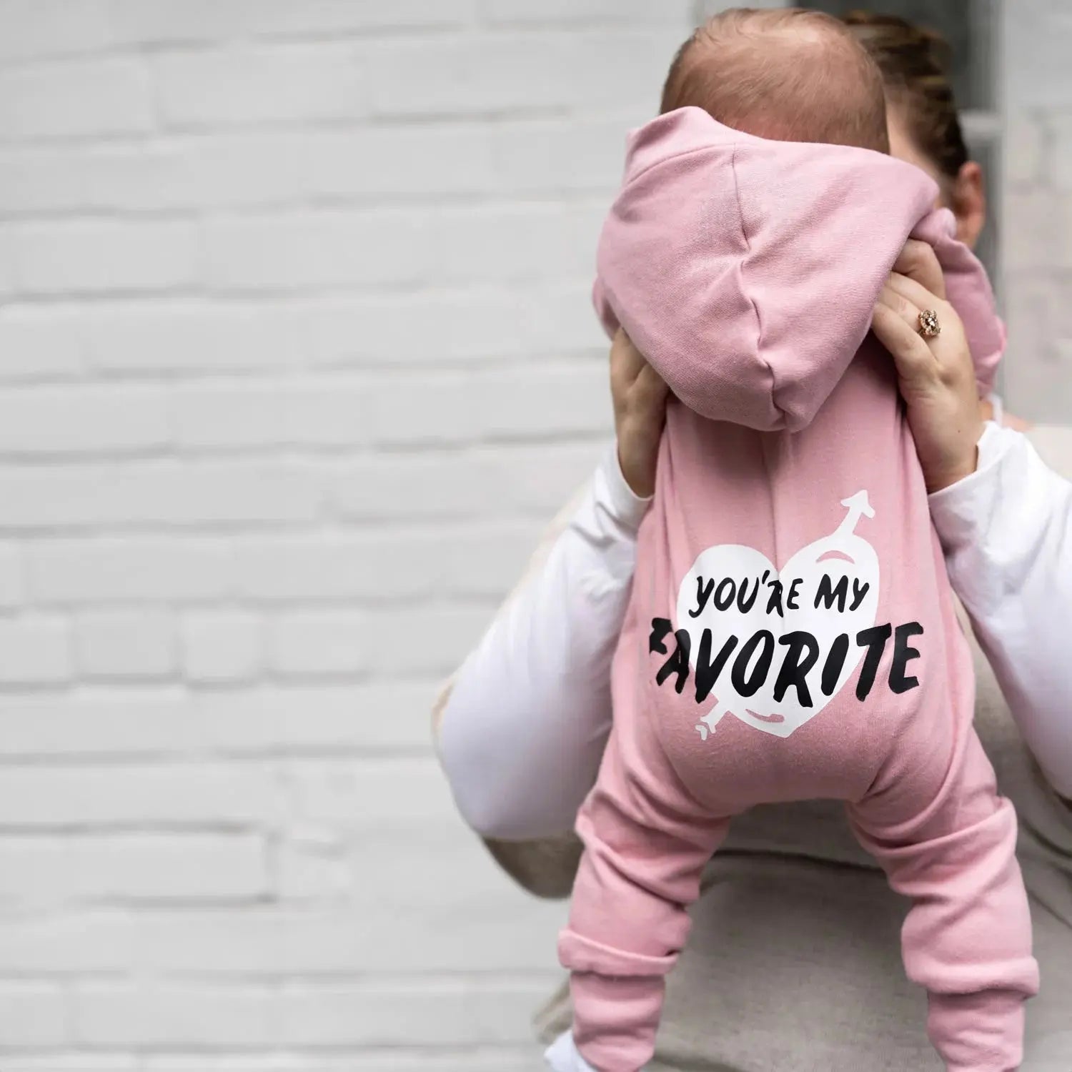Lullaby Rock Zip-up Onesie with Hood – You are my Fav - Motherhood