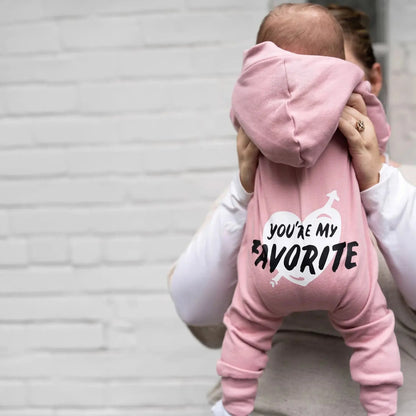 Lullaby Rock Zip-up Onesie with Hood – You are my Fav - Motherhood