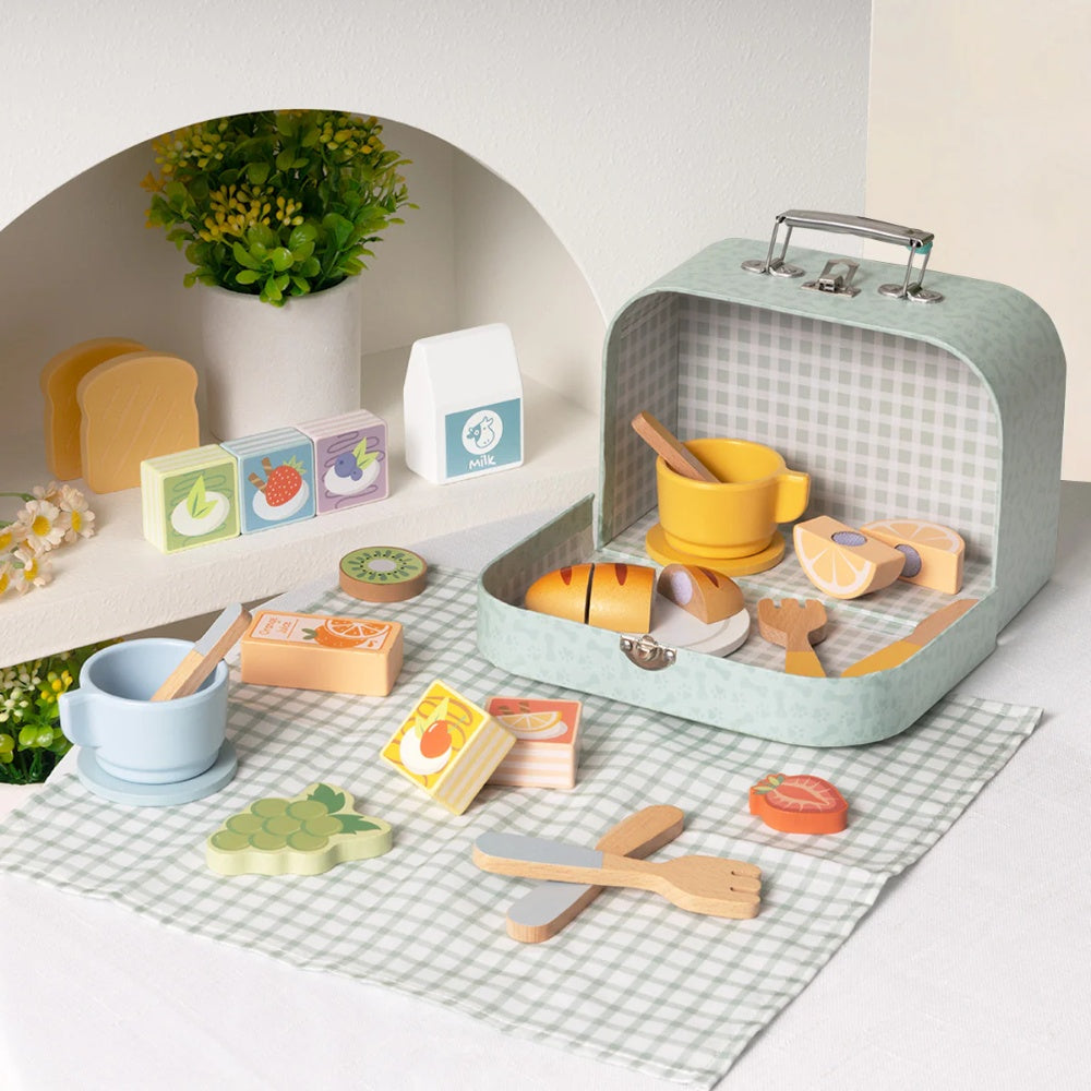 TookyToy - Picnic Basket Set & Play Food - 31pcs