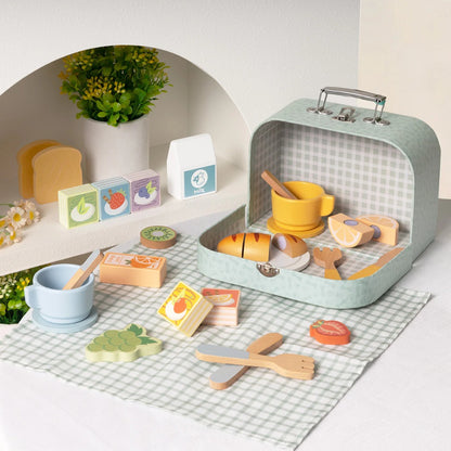 TookyToy - Picnic Basket Set & Play Food - 31pcs