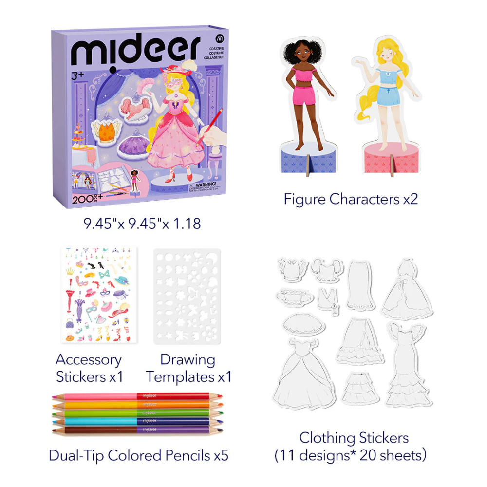 Mideer - Dress-Up Collage Arts & Crafts Set: Sparkling Ball Night