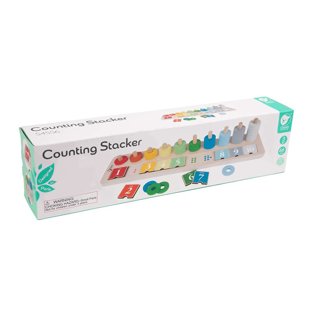 Classic World - Count & Match - Counting Stacker - 65pcs