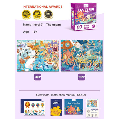 Mideer - Level Up Jigsaw Puzzle for Kids - 2-in-1 - Level 7 Song Of The Sea
