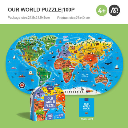 Mideer - Gift Box Jigsaw Puzzle for Kids - Our World - 100 Pieces
