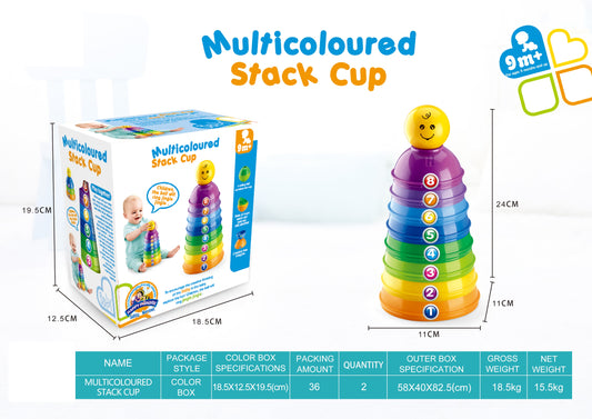 Cogo - Rainbow Stacking Cups - 9 Pieces