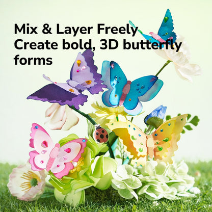 Mideer - Paper Butterly Craft Kit - Creative Arts & Crafts Set