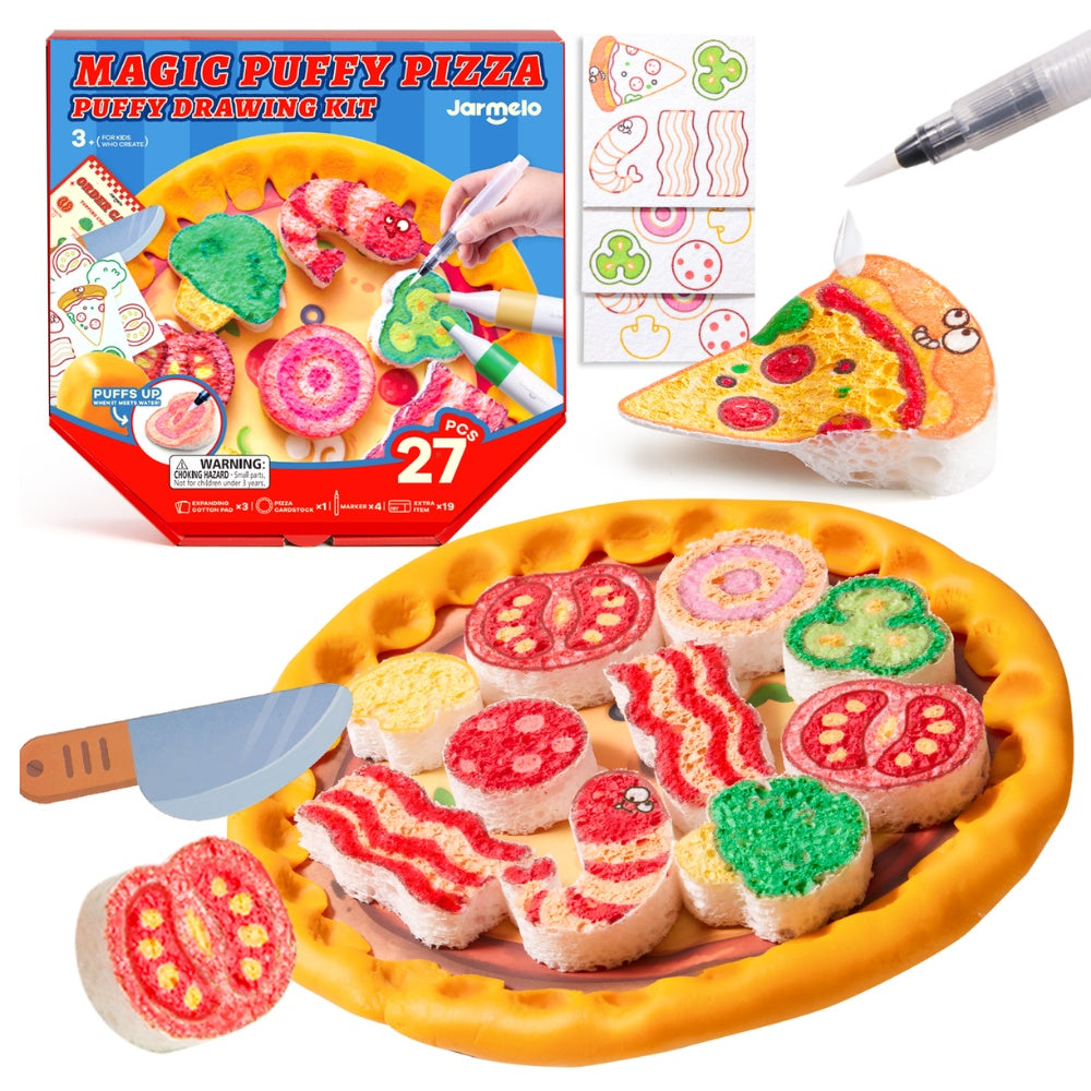 Jar Meló - Magic Puffy Pizza Kit - 3D Art & Pretend Play Cooking Set