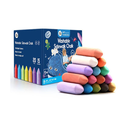 Jar Meló - Sidewalk Chalk - Washable & Non-Toxic - 15 Colours 20pcs