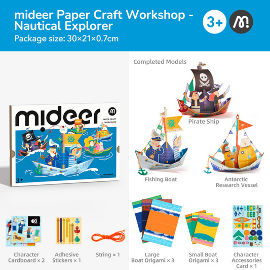 Mideer - Origami Paper Craft Kit: Nautical Explorer