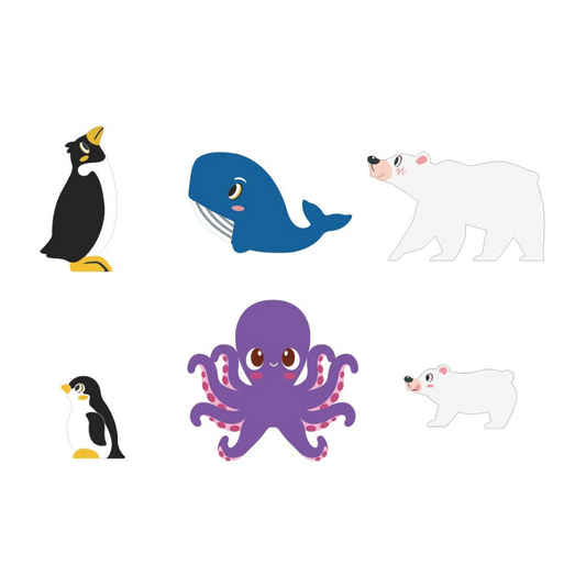 Magnetic Tiles - Arctic Animals Set - 65 Pieces