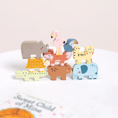 TookyToy - Wooden Stacking Animals Activity Toy