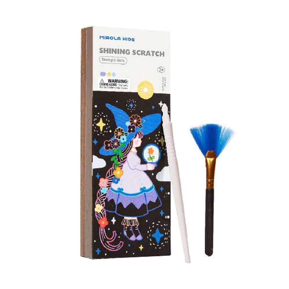 Jar Meló - Shining Scratch Art Paper Book - Starlight Girls