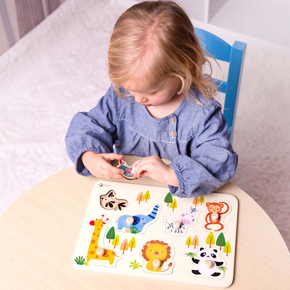 Classic World - Peg Puzzle - Zoo - 7pcs