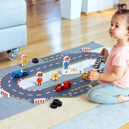 TookyToy - Pretend Play Formula 1 Car Racing Toy Set