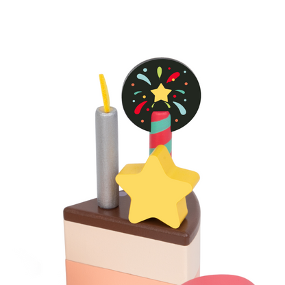 Classic World - Pretend & Play - Chocolate Birthday Cake - 19pcs