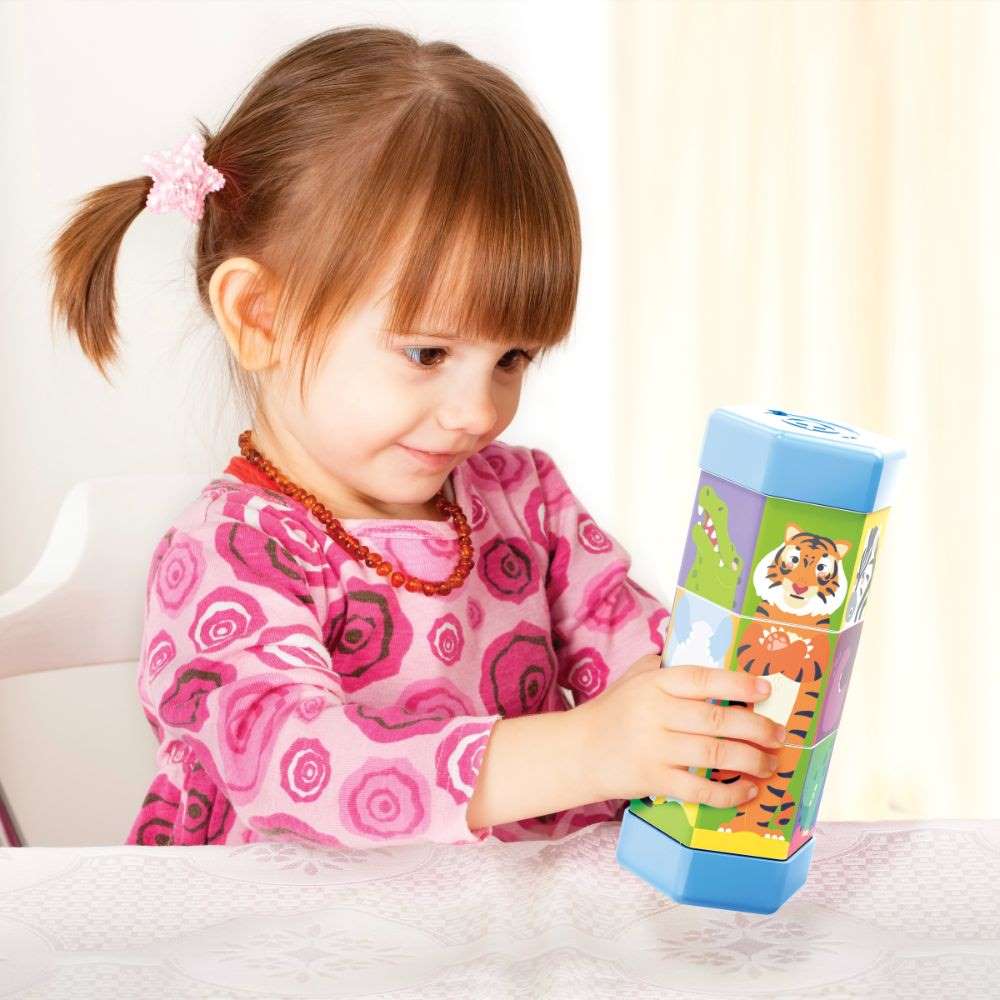 Quercetti - Mix & Match Animals Rotating Puzzle for Toddlers