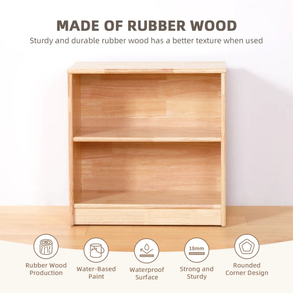 TookyToy - Wooden Shelf and Toy Storage for Kids Room: Rubber wood 60x60cm