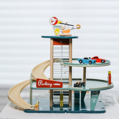 Classic World - Pretend & Play - Vintage Wooden Parking Garage