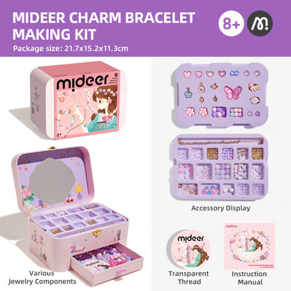 Mideer - Charm Bracelet Making Kit & Jewellery Box for Kids