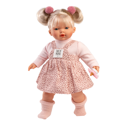 Llorens - Baby Girl Doll with Crying Mechanism, Pink Clothing & Accessories: Roberta - 33cm
