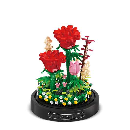 Cogo - Building Block Set - Rose Flower Dome - 593 Pieces