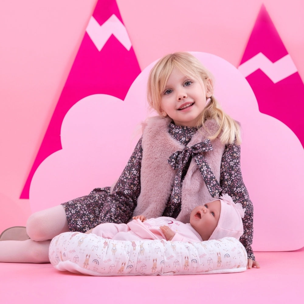 Llorens - Baby Girl Doll with Clothing & Cushion: Mimi - 42cm