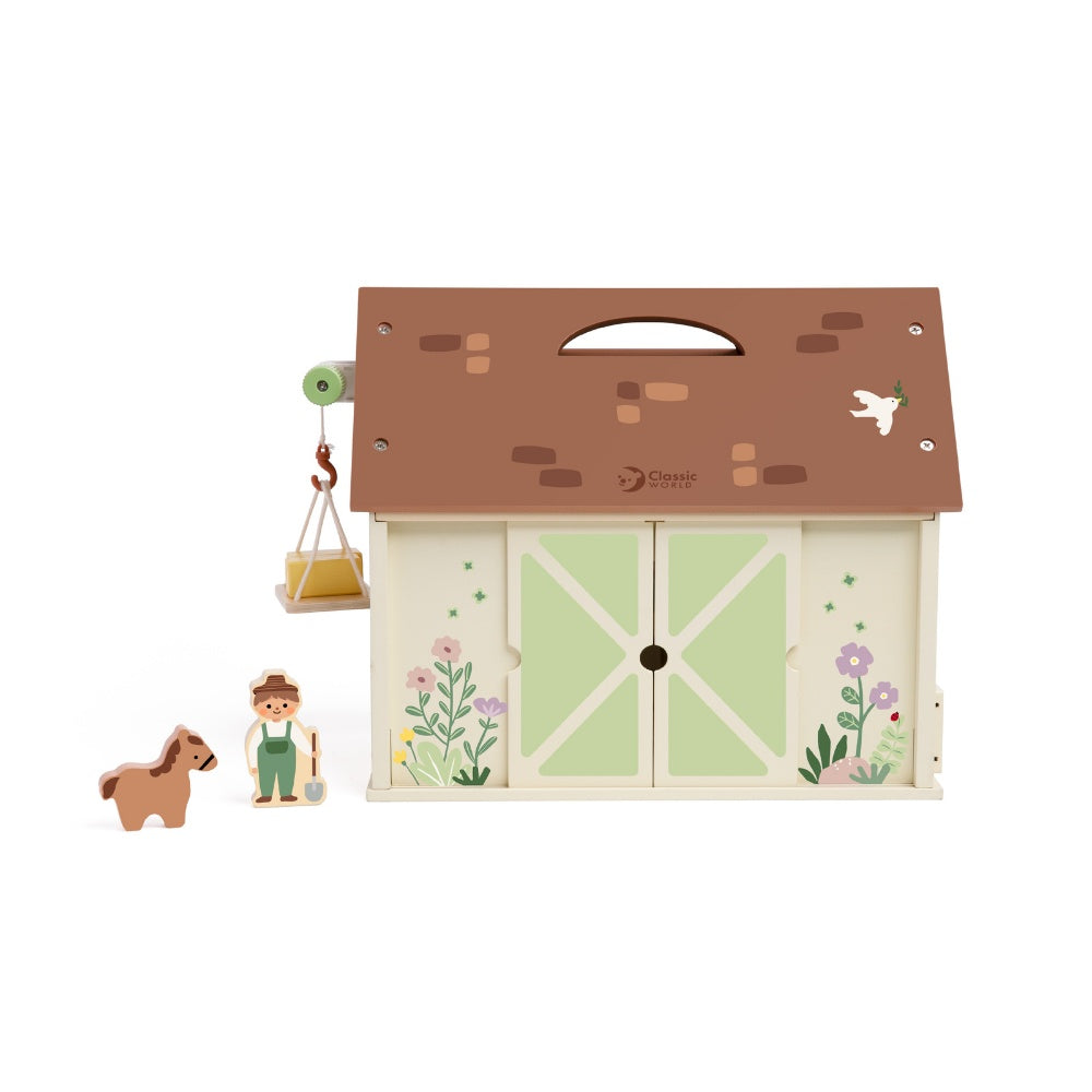 Classic World - Pretend & Play - Vintage Farm Dollhouse