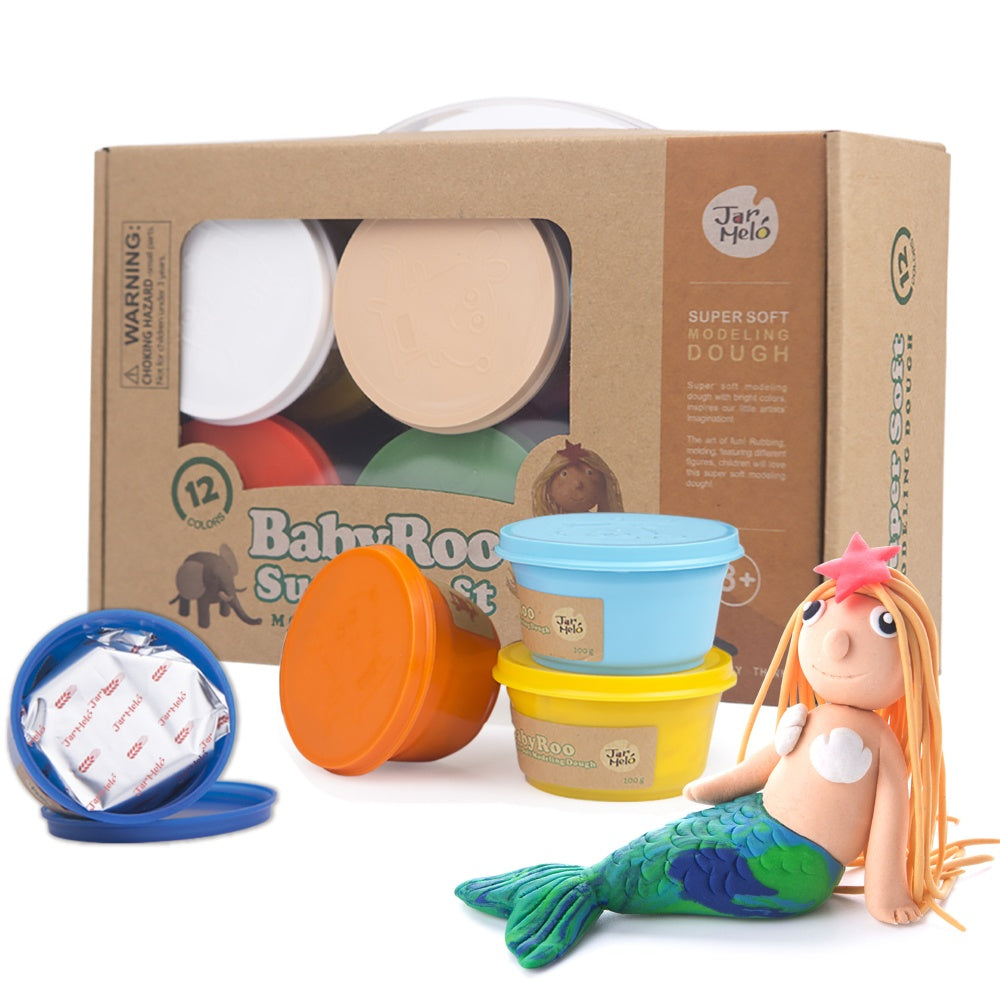 Jar Meló - Modeling Dough - Non-toxic and Safe for Kids - 12 Colours