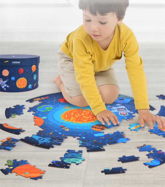 Mideer - Round Puzzle - Wondering Through Space - 150pcs