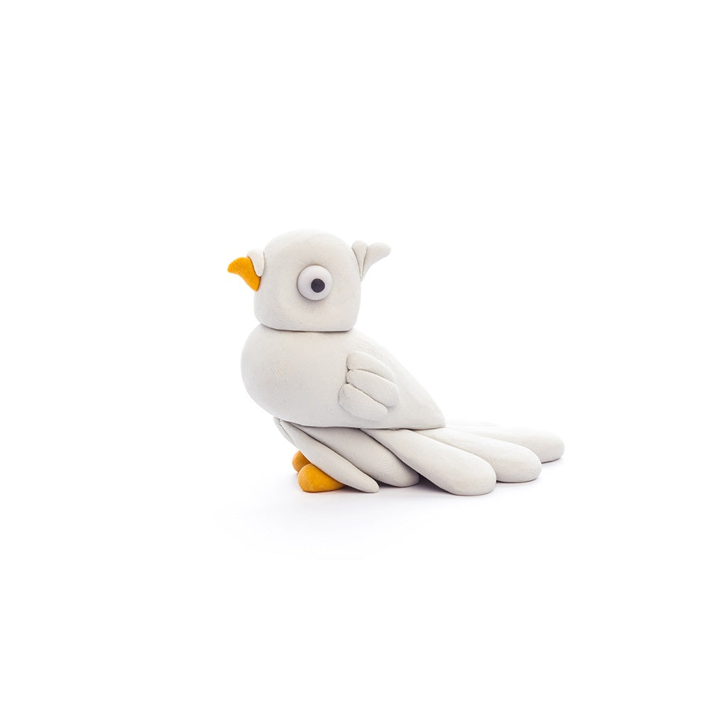 Hey Clay - Modelling Air-Dry Clay with Fun Interactive App - Pheasant, Ara Parrot, Dove, Series Birds, 6 cans
