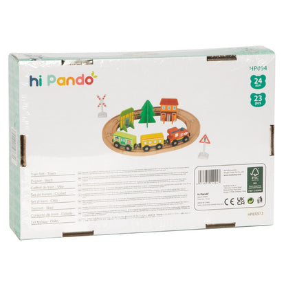 hi Pando - Magnetic Train Set - City Themed - 23pcs