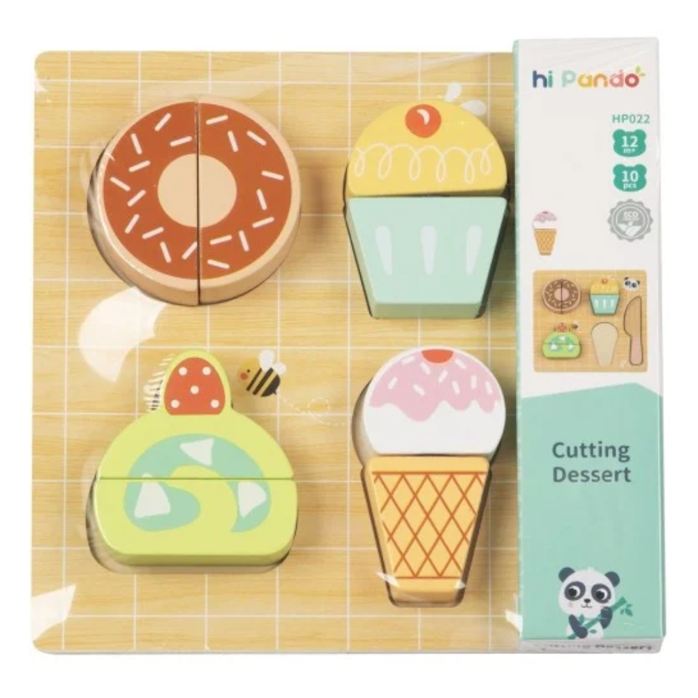 hi Pando - Wooden Cutting Food - Dessert - 10pcs
