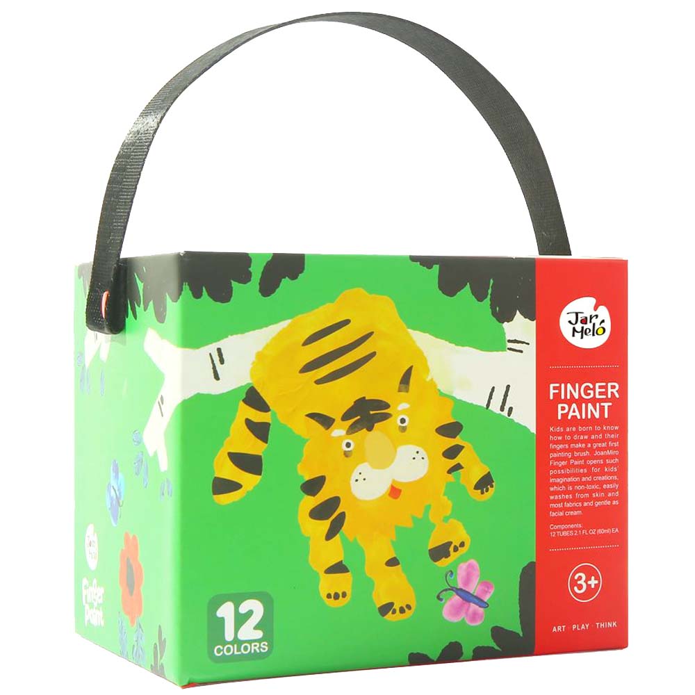 Jar Meló - Finger Paint - Non-Toxic & Safe for Kids - 12 Colours