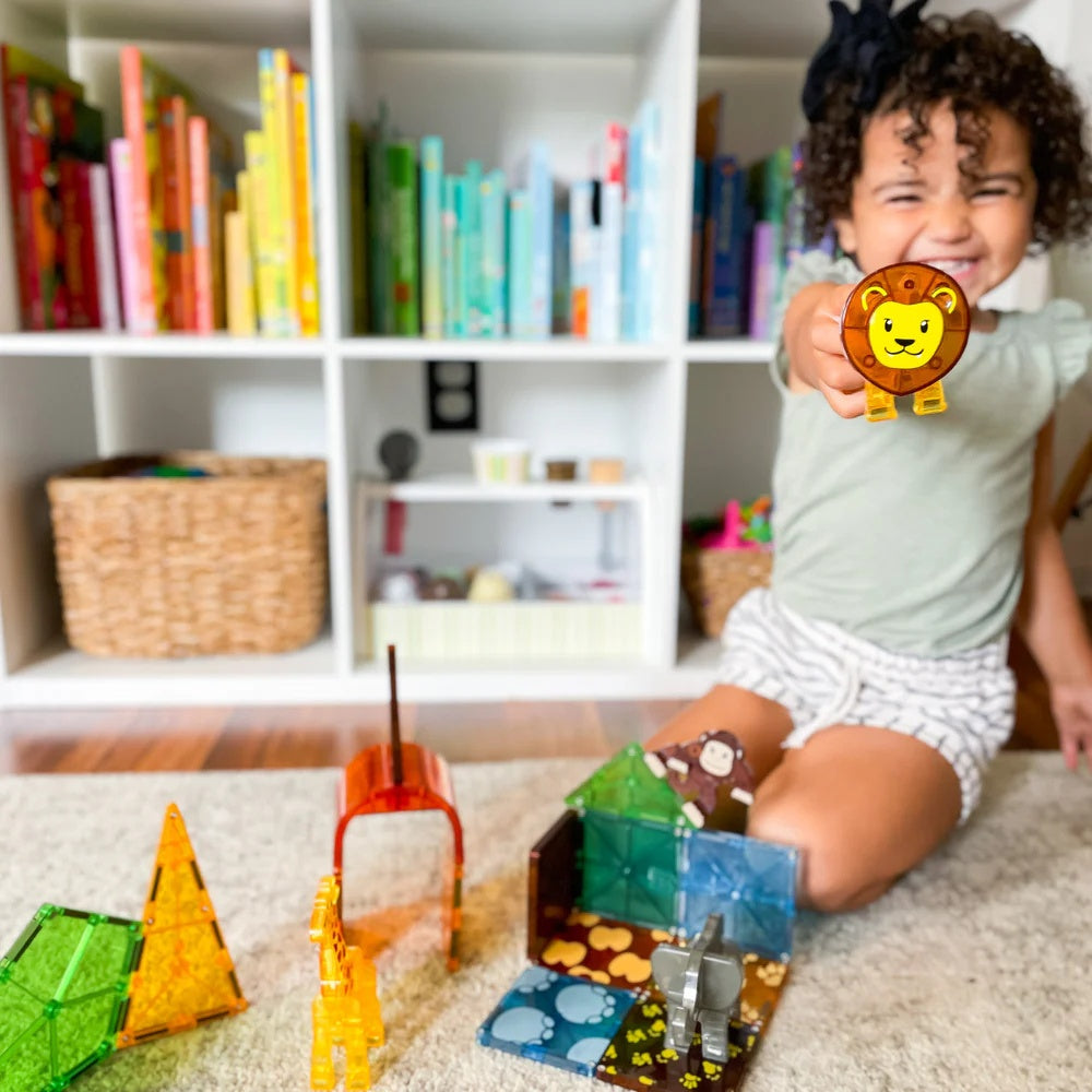Magna-Tiles - Magnetic Construction Set - Safari Animals Set - 25pcs