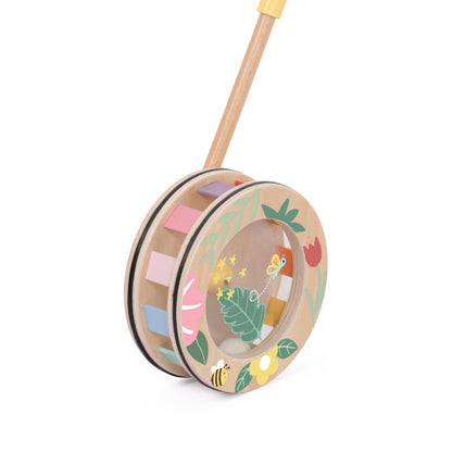 Classic World - Pull & Push Toy - Wooden Rainbow Roll
