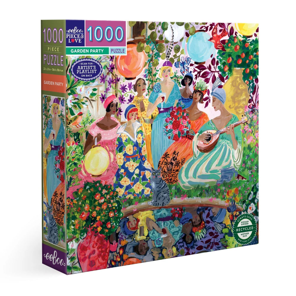 eeBoo - Garden Party 1000 Piece Square Puzzle