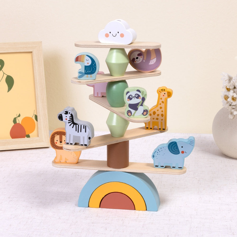 TookyToy - Savannah Stacking Animals Friends - Fine Motor Balance Toy 27pcs