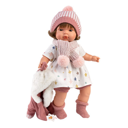 Llorens - Baby Girl Doll with Crying Mechanism, Outfit, & Accessories: Lola - 38cm