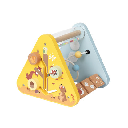 TookyToy - 5-in-1 Wooden Activity Triangle Baby Sensory Play Centre