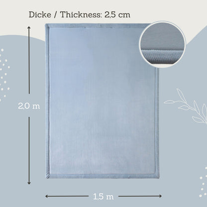 Hakuna Matte - CloudSoft Play Mat Carpet - Sky Blue 200 x 150 x 2.5 cm